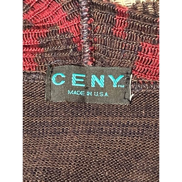 Ceny cardigan hooded sweater womens 2X aztec southwest made USA brown - Picture 3 of 10